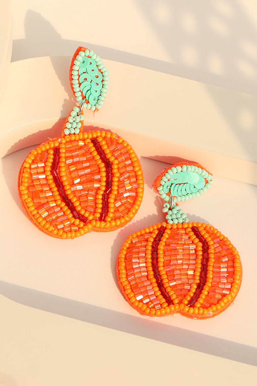Orange Halloween Pumpkin Earrings