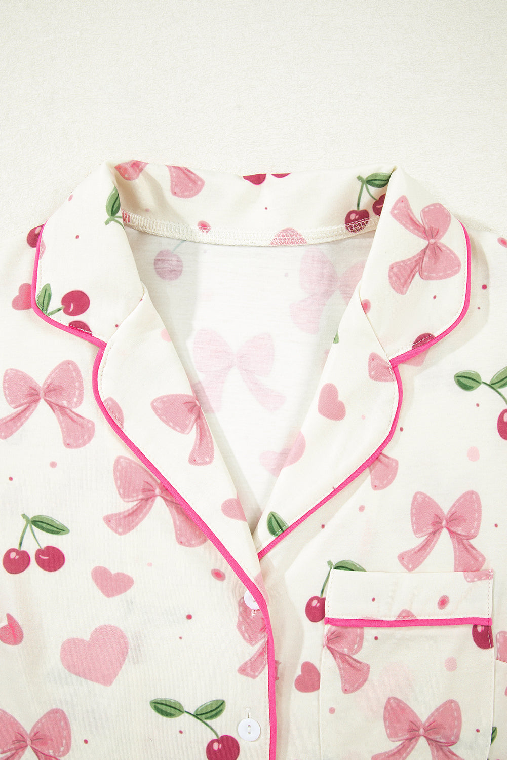 Cherry Print Pajama Set