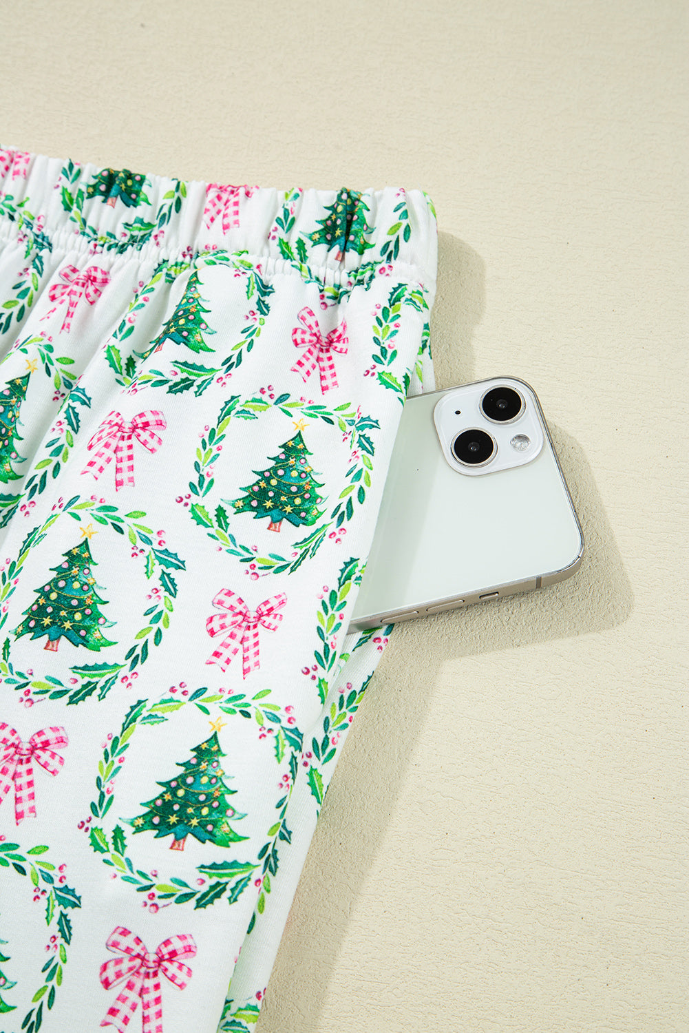 Christmas Tree Print 2pcs Lounge Set
