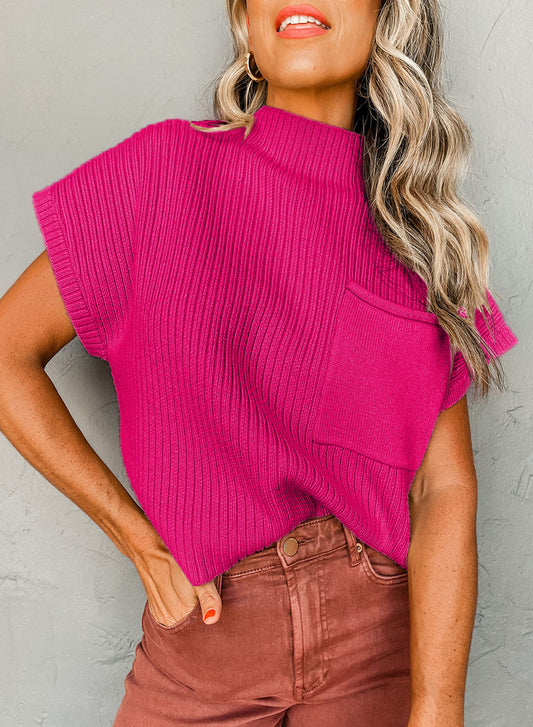 Rose Red Short Sleeve Top