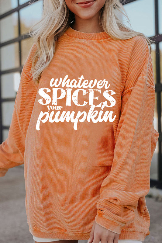 Orange Graphic Sweatshirt