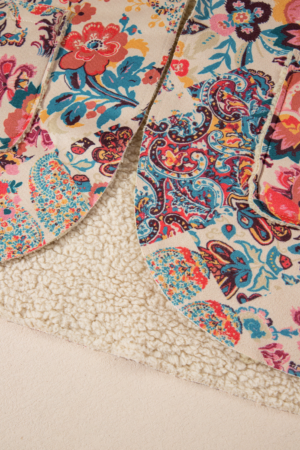 Vintage Paisley Floral Printed Hooded Jacket