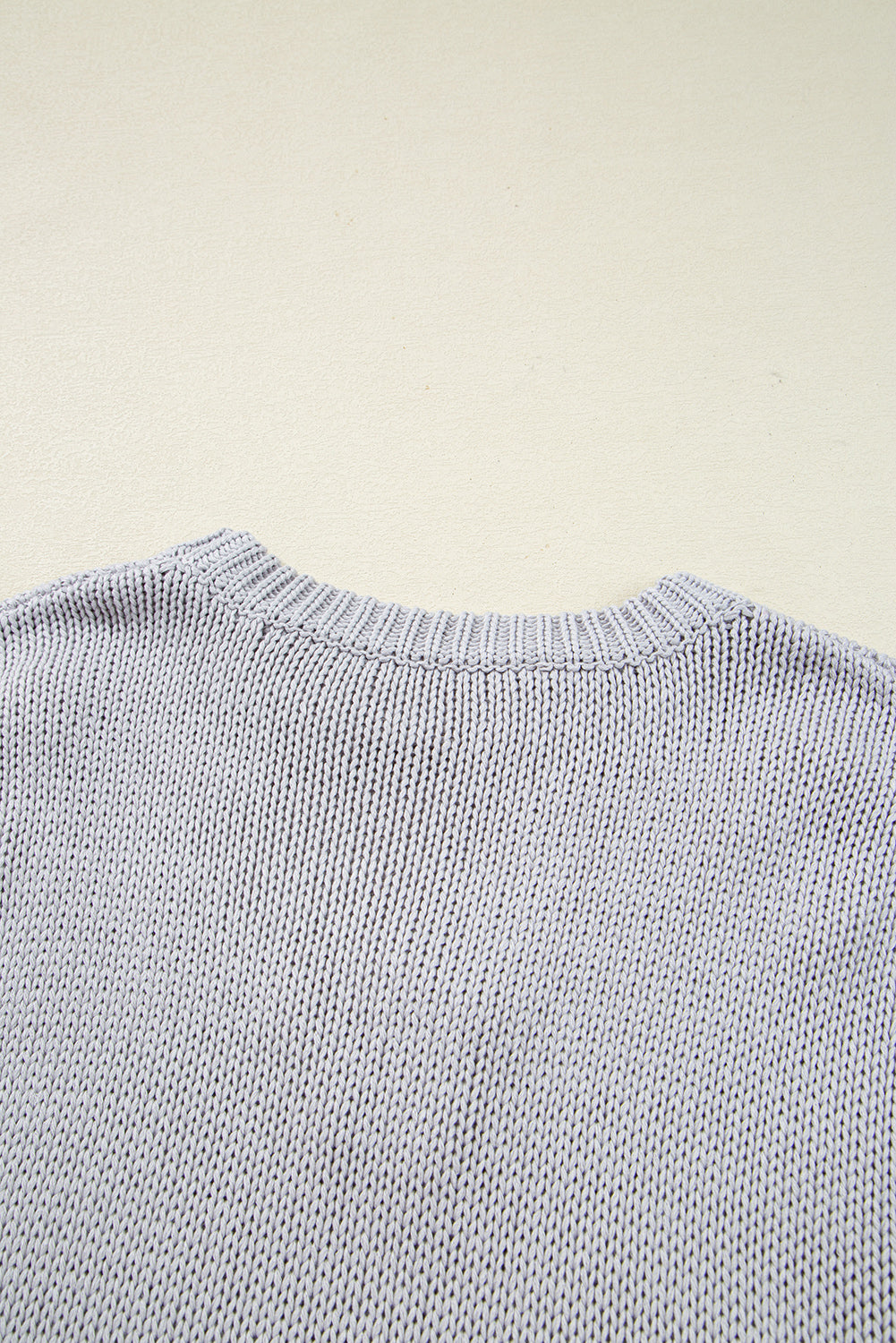Light Grey Bowknot Cap Sleeve Sweater