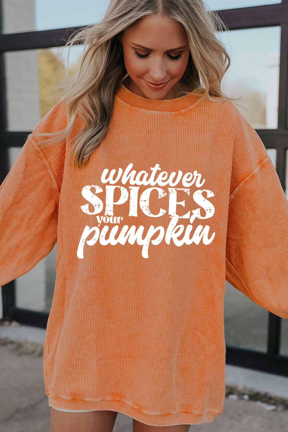 Orange Graphic Sweatshirt