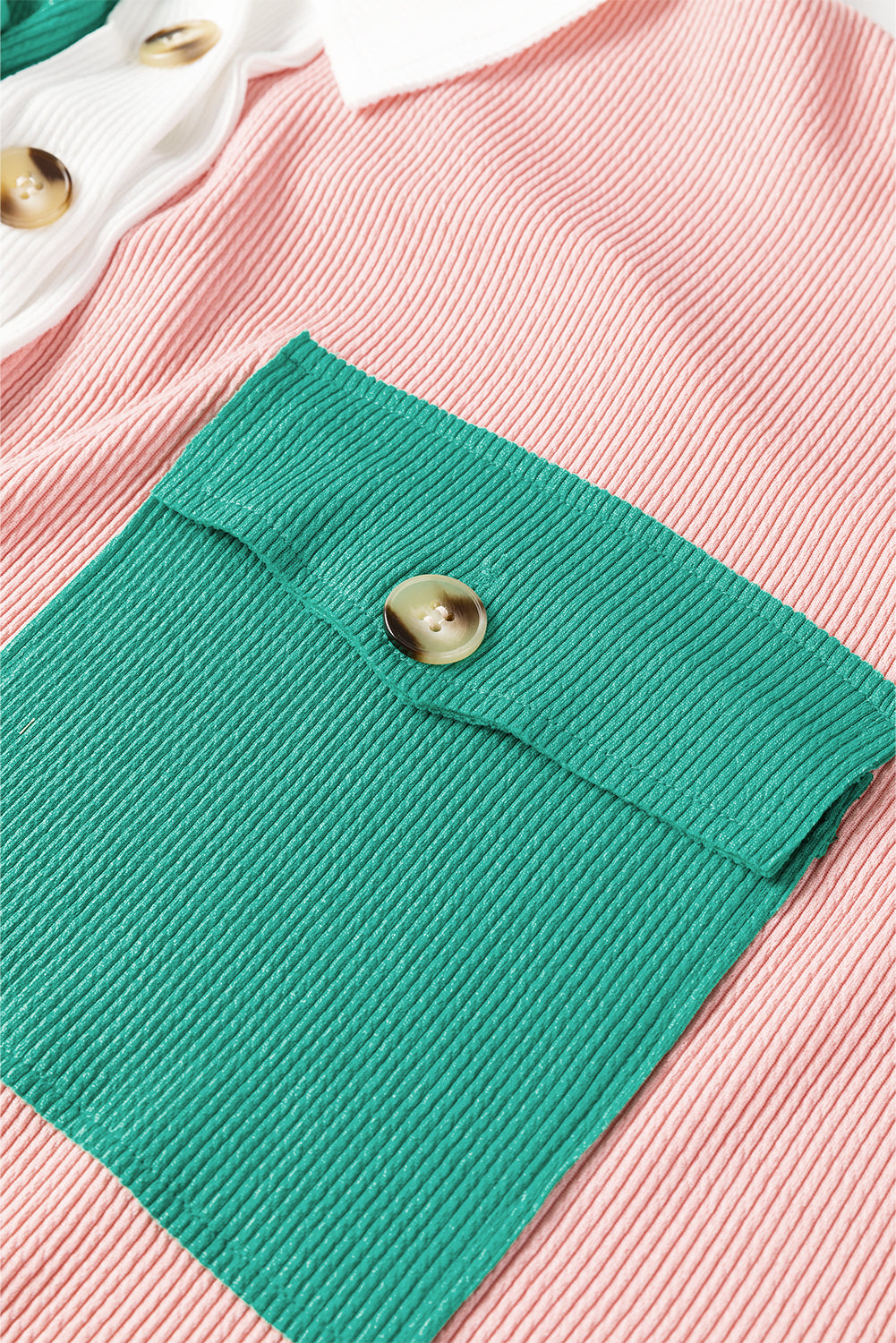 Oversized Henley Sweatshirt