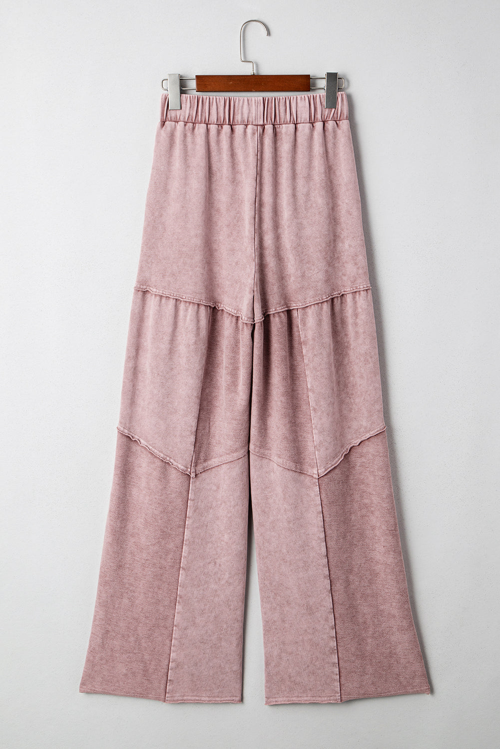 Wide Leg Patchwork Drawstring Pants