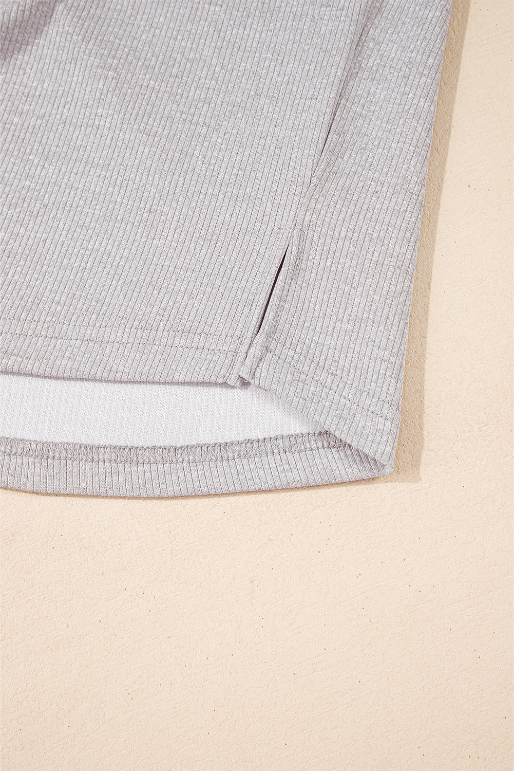 Oversized Henley Sweatshirt