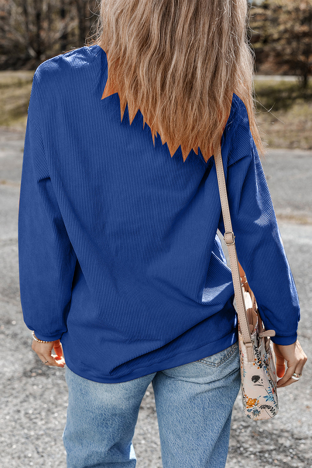 Black Football Drop Shoulder Game Day Sweatshirt